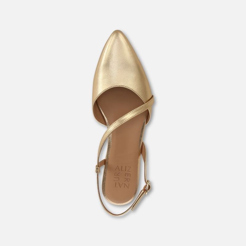 Naturalizer Women's Hawaii Slingback Flat - Dark Gold Leather
