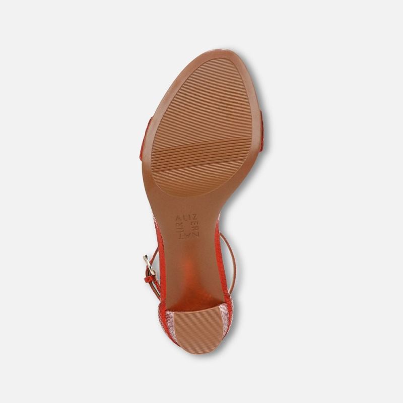 Naturalizer Women's Limited Edition Vera Dress Sandal - Orange Metallic Snake Print Leather