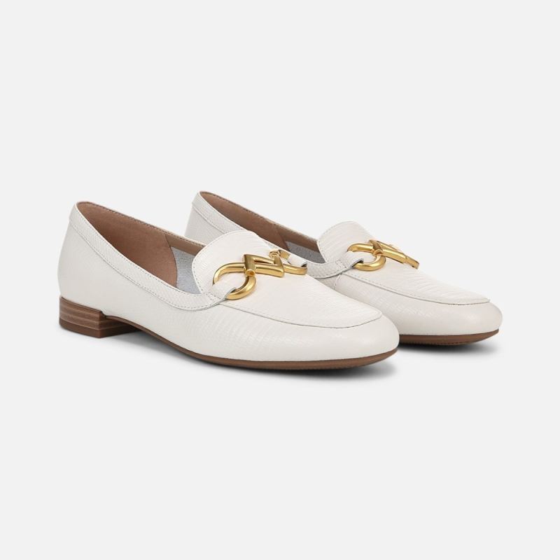 Naturalizer Women's Jovie Bit Loafer - Warm White Lizard Pattern Leather