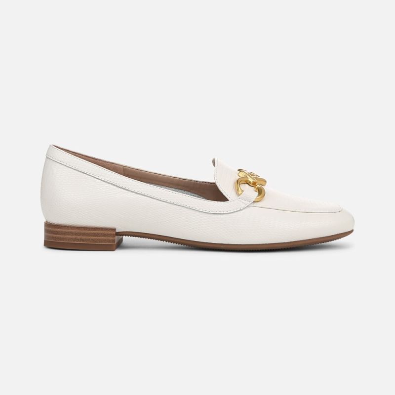 Naturalizer Women's Jovie Bit Loafer - Warm White Lizard Pattern Leather