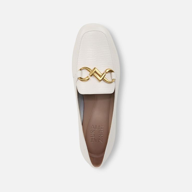 Naturalizer Women's Jovie Bit Loafer - Warm White Lizard Pattern Leather