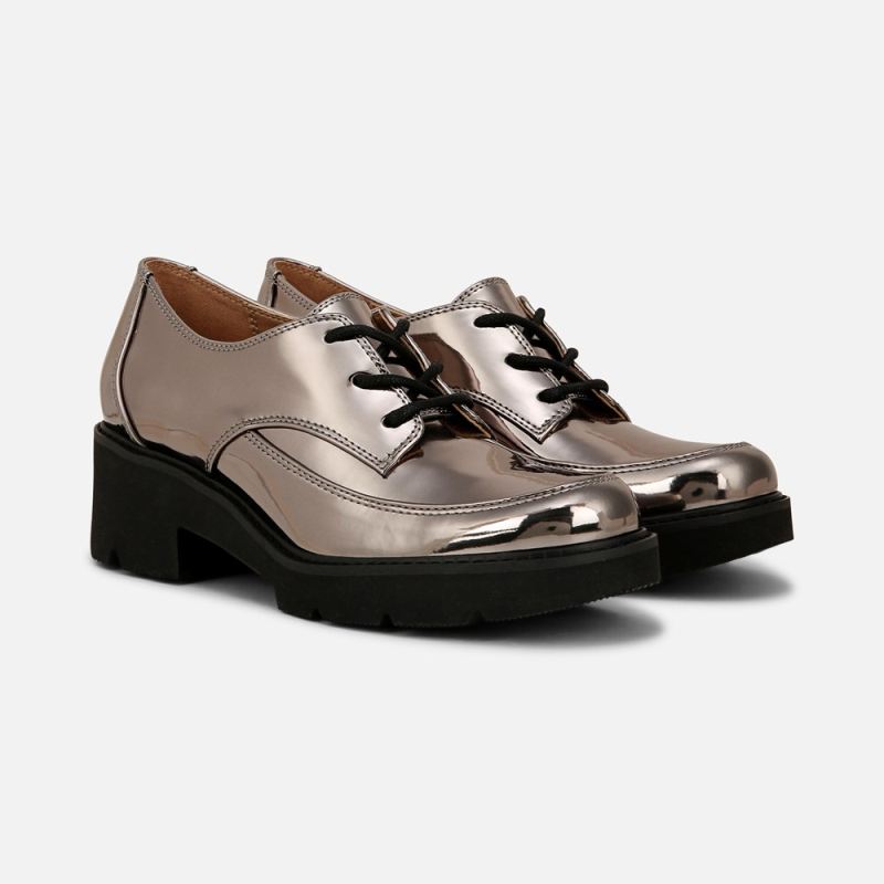 Naturalizer Women's Darry Lace Oxford - Pewter Faux Leather
