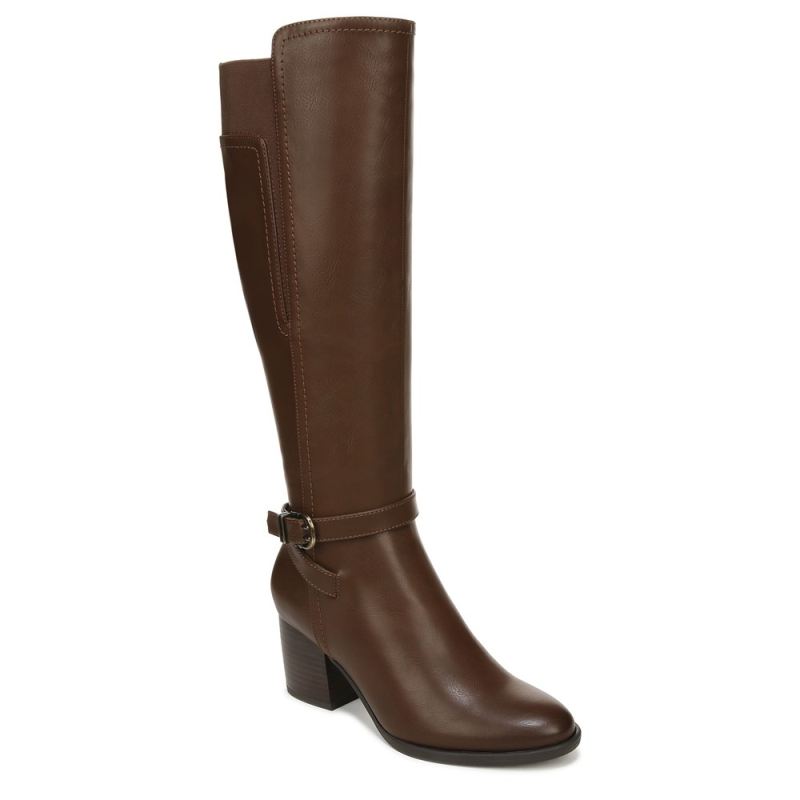 Naturalizer Women's SOUL Uptown Wide Calf Knee High Boot - Dark Brown Faux Leather