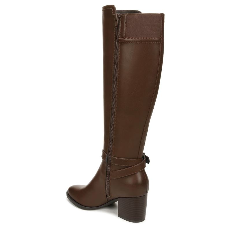 Naturalizer Women's SOUL Uptown Wide Calf Knee High Boot - Dark Brown Faux Leather