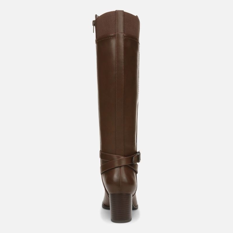 Naturalizer Women's SOUL Uptown Wide Calf Knee High Boot - Dark Brown Faux Leather