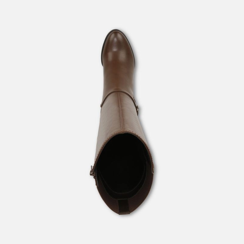 Naturalizer Women's SOUL Uptown Wide Calf Knee High Boot - Dark Brown Faux Leather