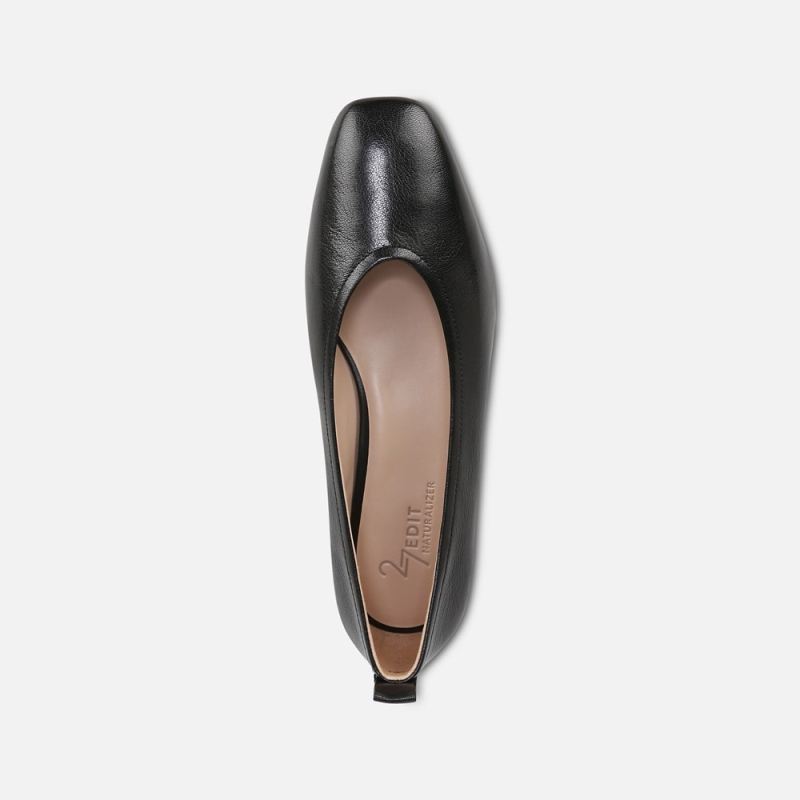 Naturalizer Women's 27 Edit Carla Flat - Black Leather