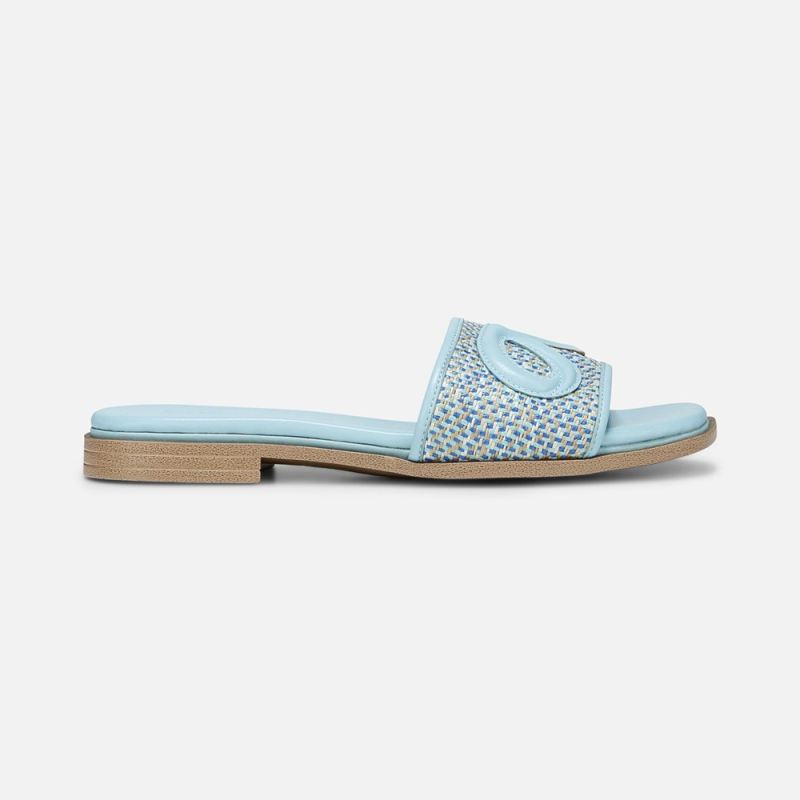 Naturalizer Women's Genevieve Slide Sandal - Angel Blue Woven Fabric