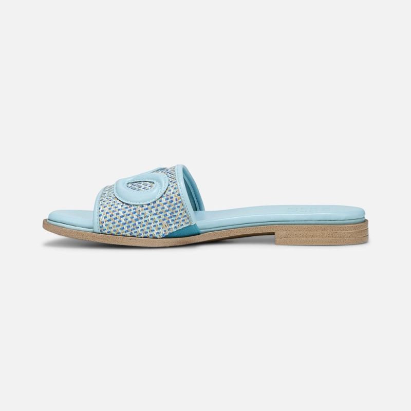 Naturalizer Women's Genevieve Slide Sandal - Angel Blue Woven Fabric