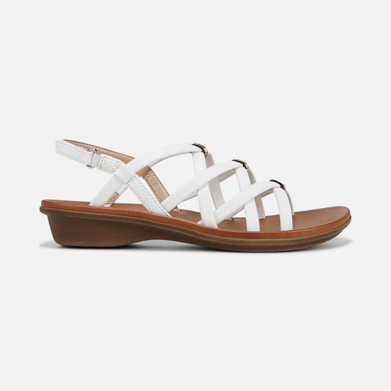 Naturalizer Women's SOUL Sierra Strappy Sandal - White Smooth