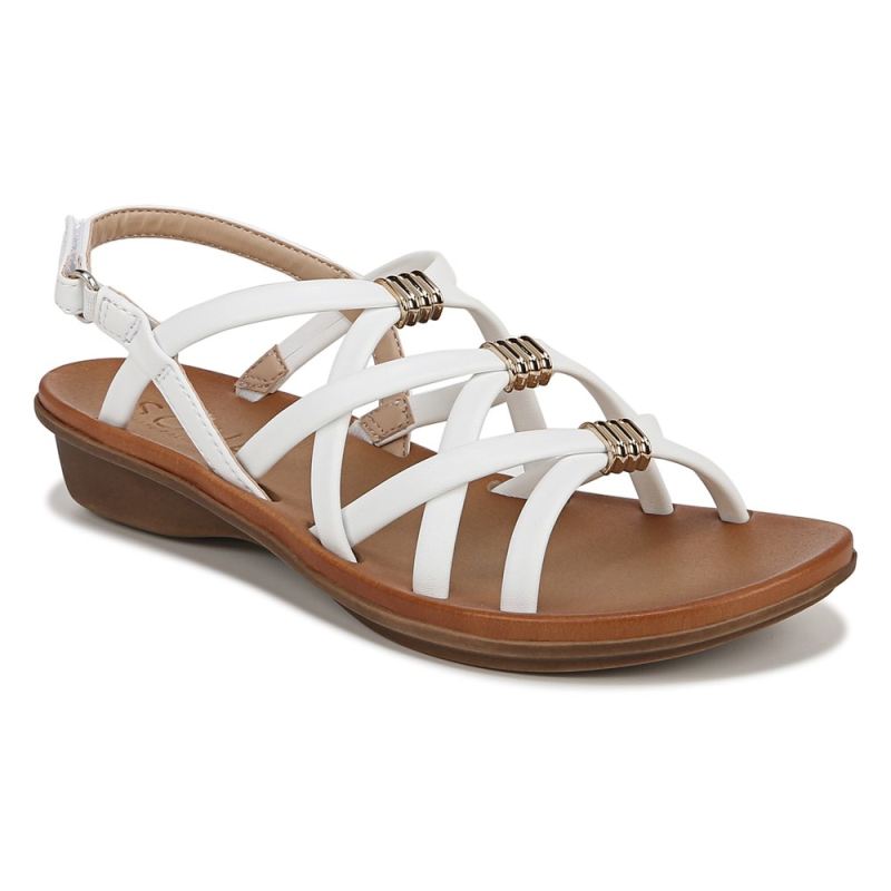Naturalizer Women's SOUL Sierra Strappy Sandal - White Smooth