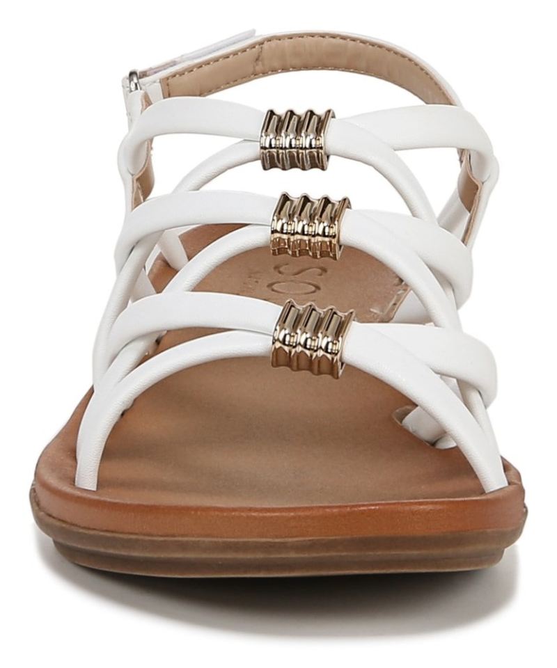 Naturalizer Women's SOUL Sierra Strappy Sandal - White Smooth