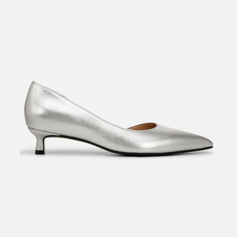 Naturalizer Women's Gallent Pump - Silver Faux Leather