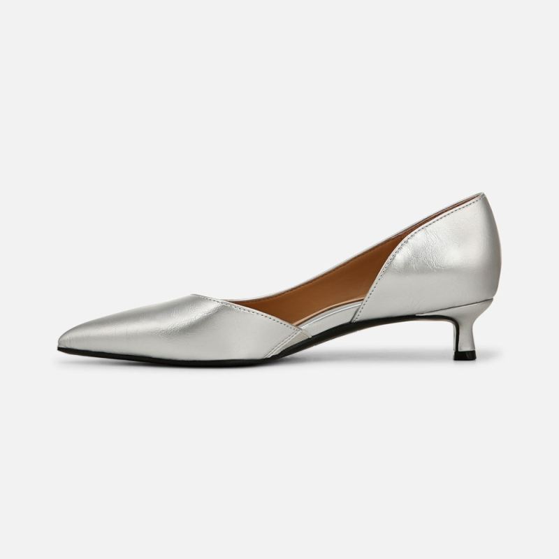 Naturalizer Women's Gallent Pump - Silver Faux Leather