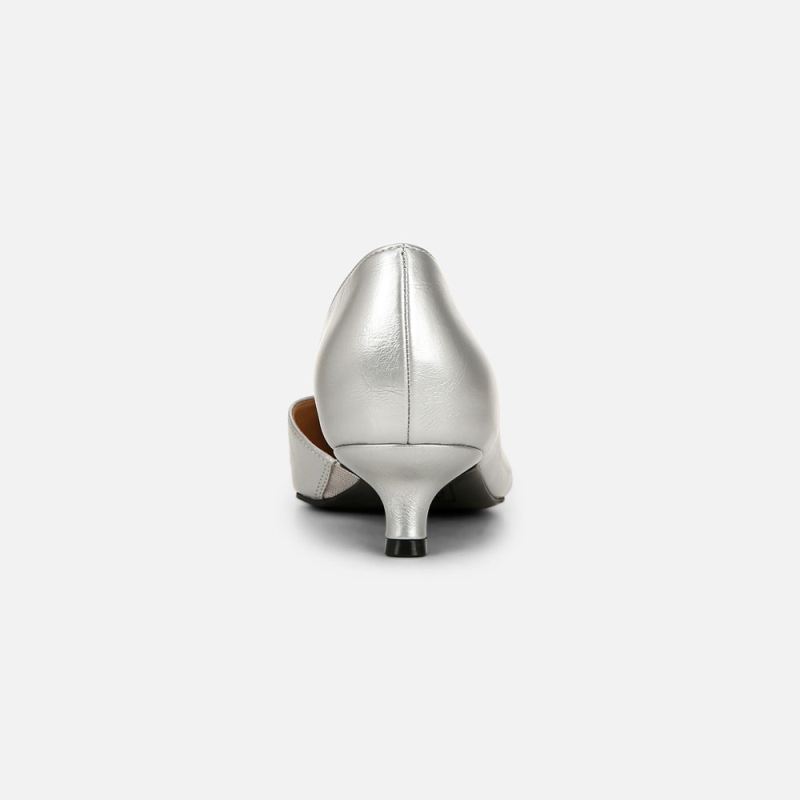 Naturalizer Women's Gallent Pump - Silver Faux Leather