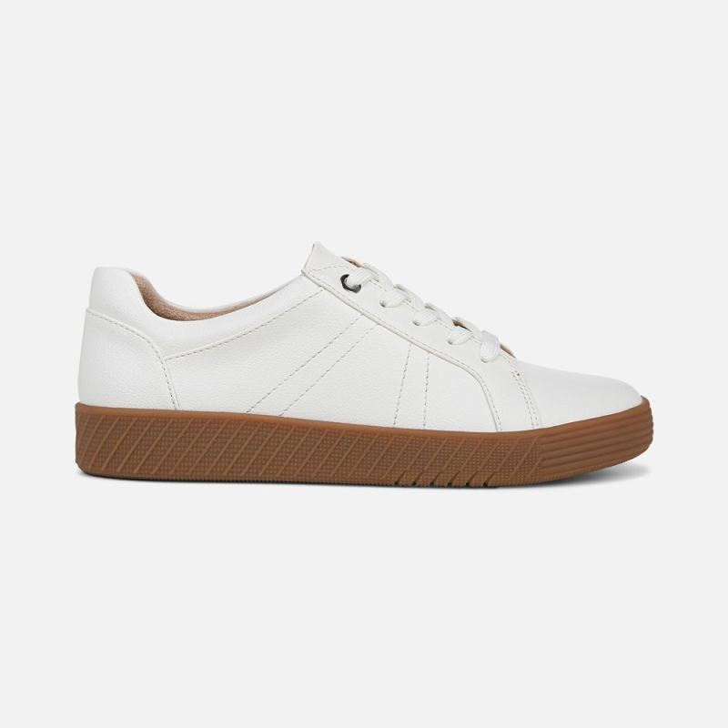 Naturalizer Women's SOUL Neela Sneaker - White Faux Leather