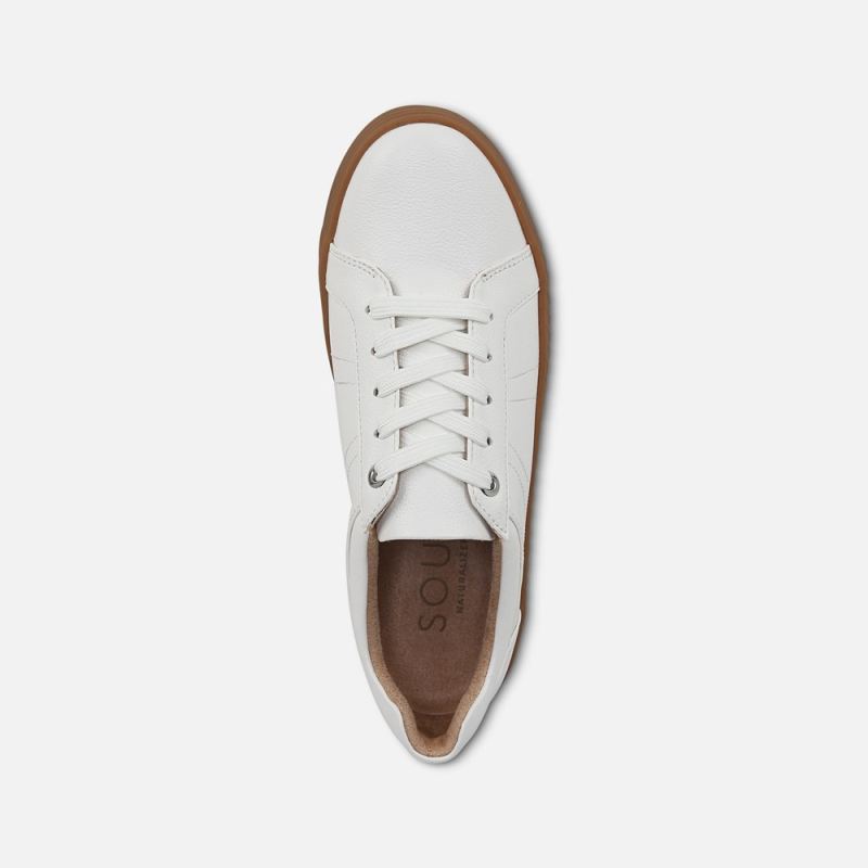 Naturalizer Women's SOUL Neela Sneaker - White Faux Leather