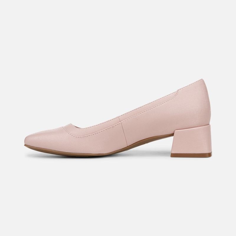 Naturalizer Women's Huntley Block Heel Pump - Cameo Blush Pink Faux Leather