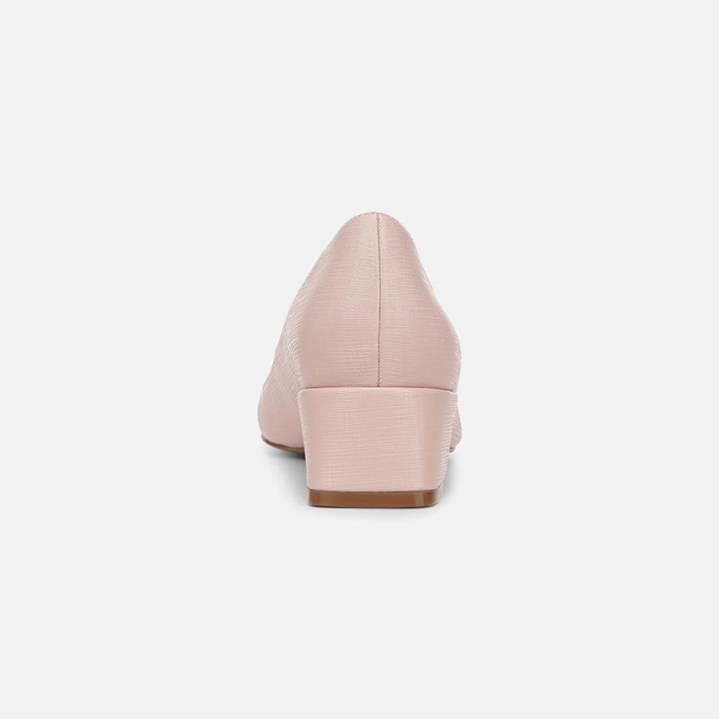 Naturalizer Women's Huntley Block Heel Pump - Cameo Blush Pink Faux Leather