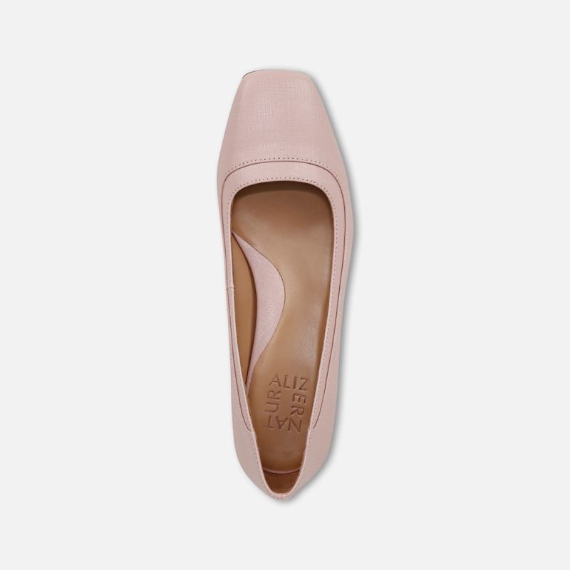 Naturalizer Women's Huntley Block Heel Pump - Cameo Blush Pink Faux Leather