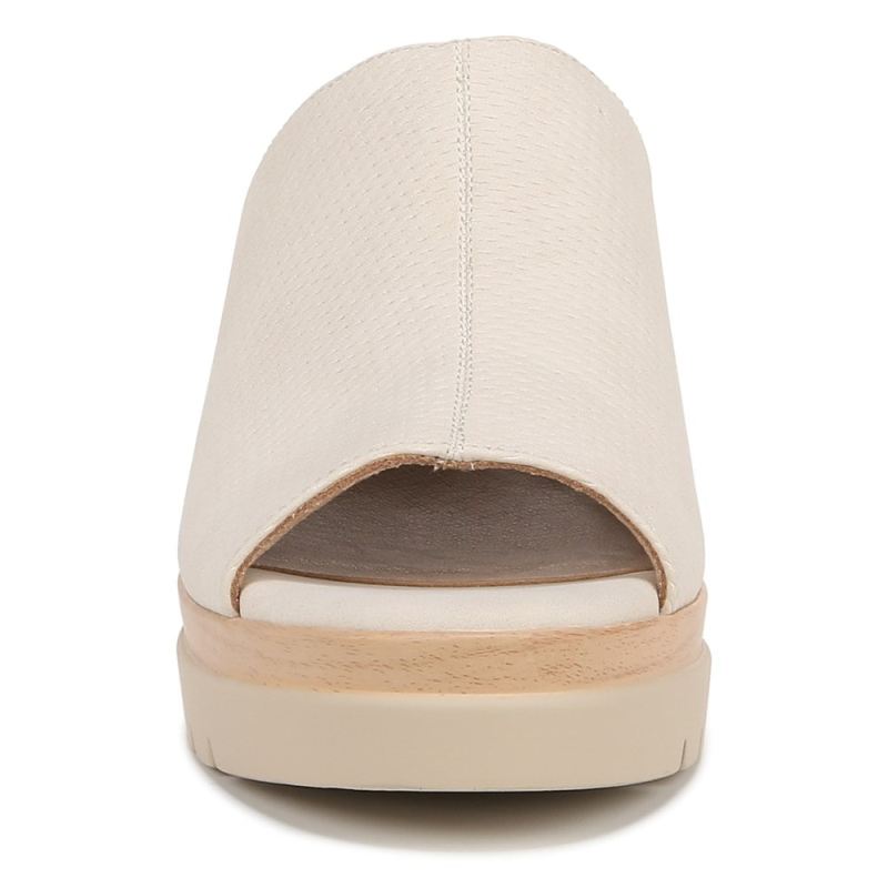 Naturalizer Women's Soul Goodtimes Mule Wedge Sandal - Porcelain Faux Leather