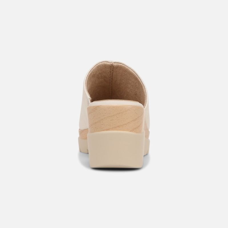 Naturalizer Women's Soul Goodtimes Mule Wedge Sandal - Porcelain Faux Leather