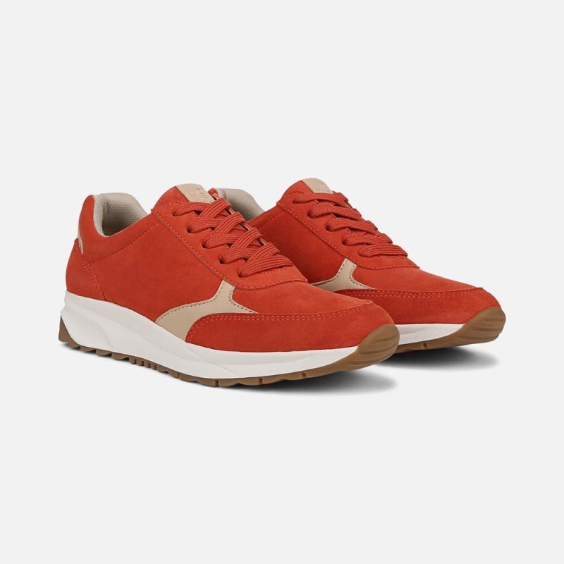 Naturalizer Women's Shay Lace Up Sneaker - Pepper Red Leather