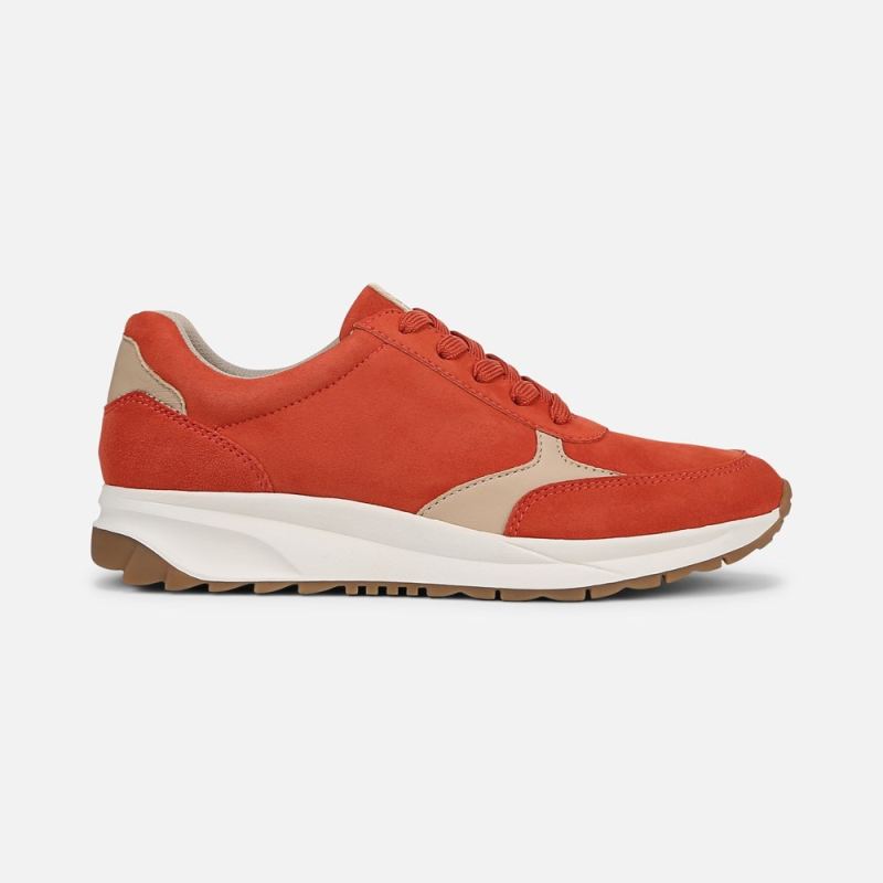Naturalizer Women's Shay Lace Up Sneaker - Pepper Red Leather