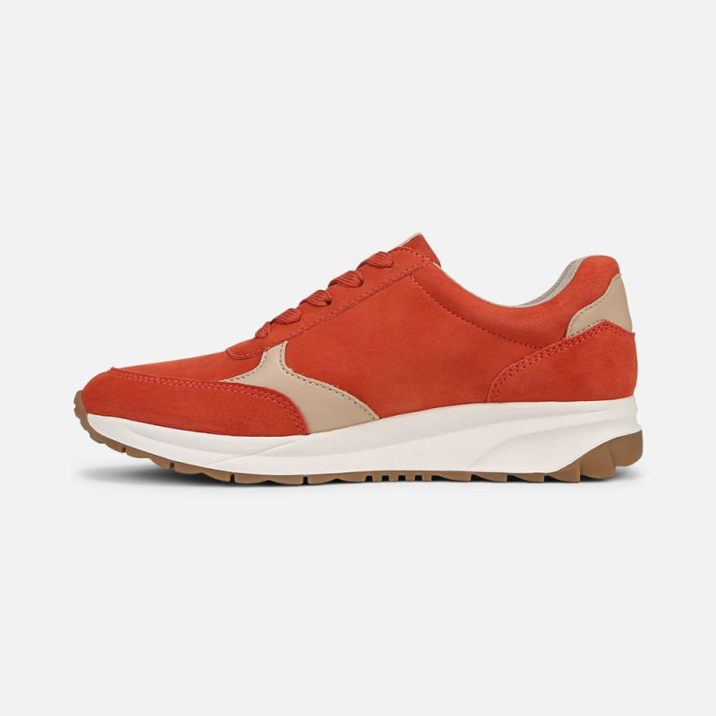 Naturalizer Women's Shay Lace Up Sneaker - Pepper Red Leather