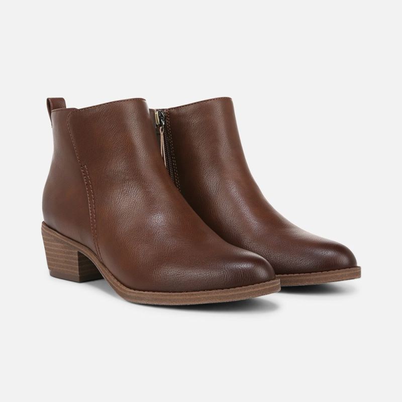 Naturalizer Women's Zaylee Bootie - Cappuccino Brown Faux Leather