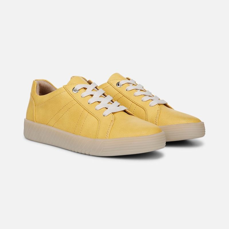 Naturalizer Women's SOUL Neela Sneaker - Yellow Faux Leather - Click Image to Close