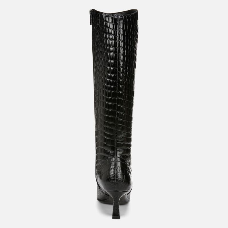Naturalizer Women's Deesha Extra Wide Calf Knee High Boot - Black Croco Leather