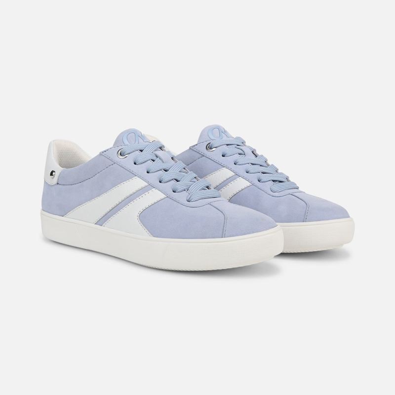 Naturalizer Women's Medina Lace Up Sneaker - Ice Blue / White Leather