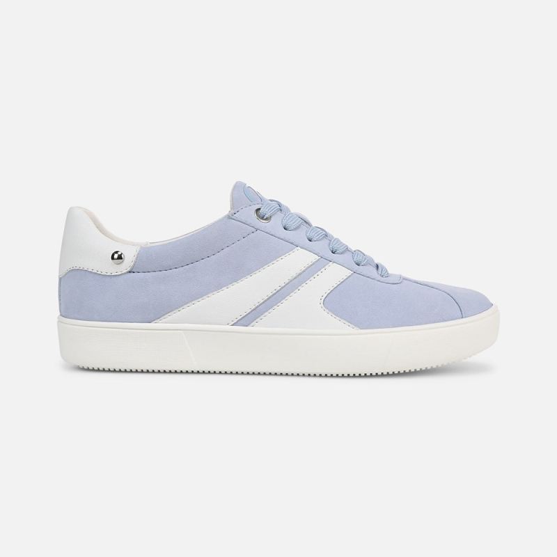 Naturalizer Women's Medina Lace Up Sneaker - Ice Blue / White Leather