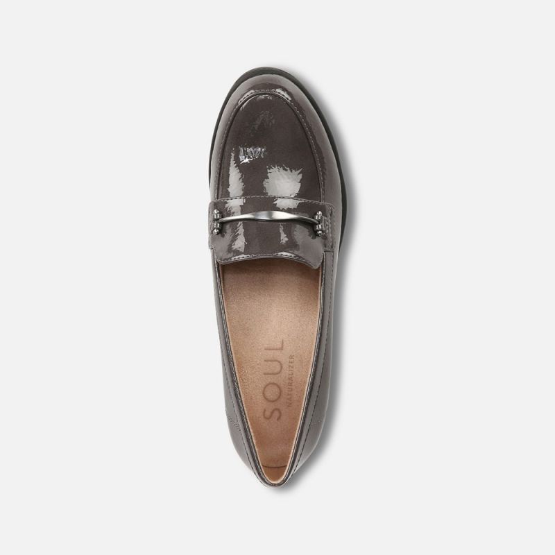 Naturalizer Women's SOUL Achieve Wedge - Grey Patent Synthetic