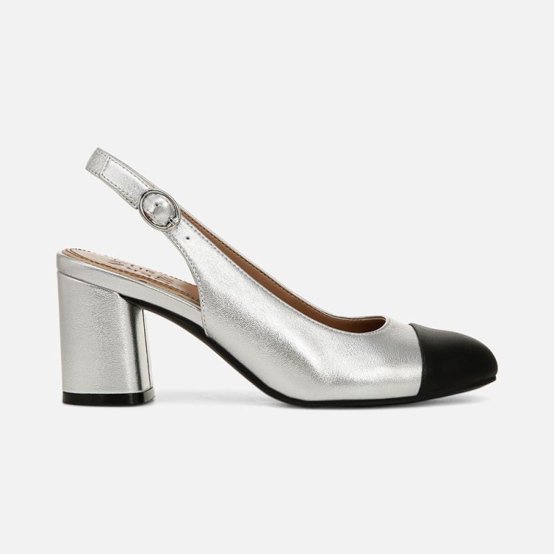 Naturalizer Women's Sophie Slingback Pump - Sliver Leather
