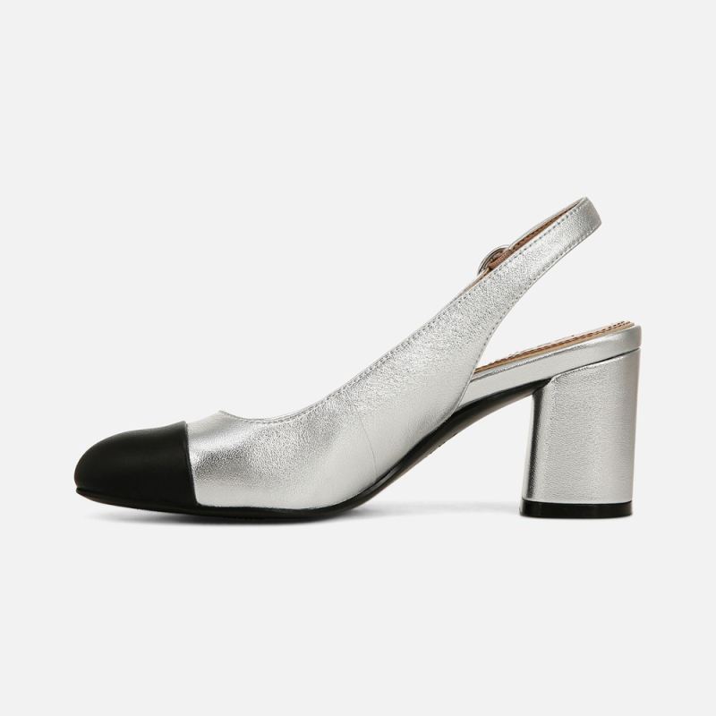 Naturalizer Women's Sophie Slingback Pump - Sliver Leather