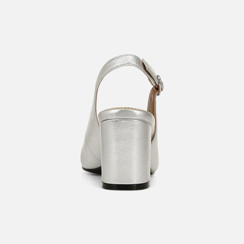 Naturalizer Women's Sophie Slingback Pump - Sliver Leather