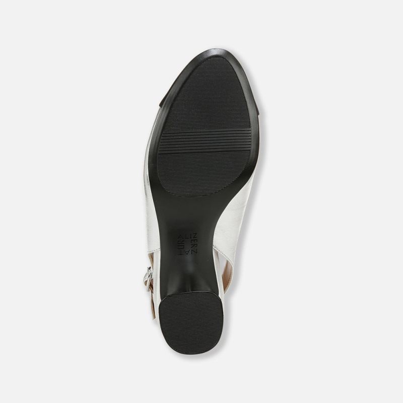 Naturalizer Women's Sophie Slingback Pump - Sliver Leather