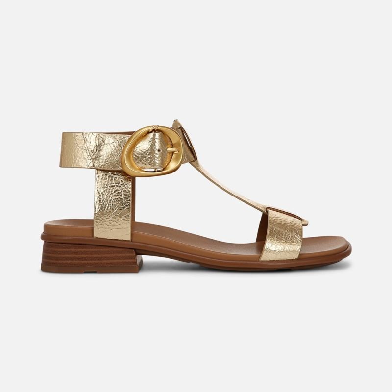 Naturalizer Women's Brandy Sandal - Dark Gold Faux Leather