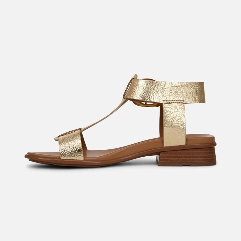 Naturalizer Women's Brandy Sandal - Dark Gold Faux Leather