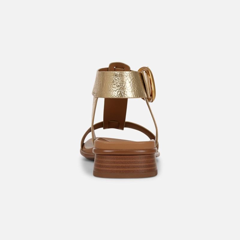 Naturalizer Women's Brandy Sandal - Dark Gold Faux Leather