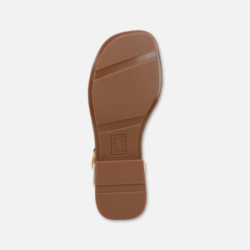 Naturalizer Women's Brandy Sandal - Dark Gold Faux Leather