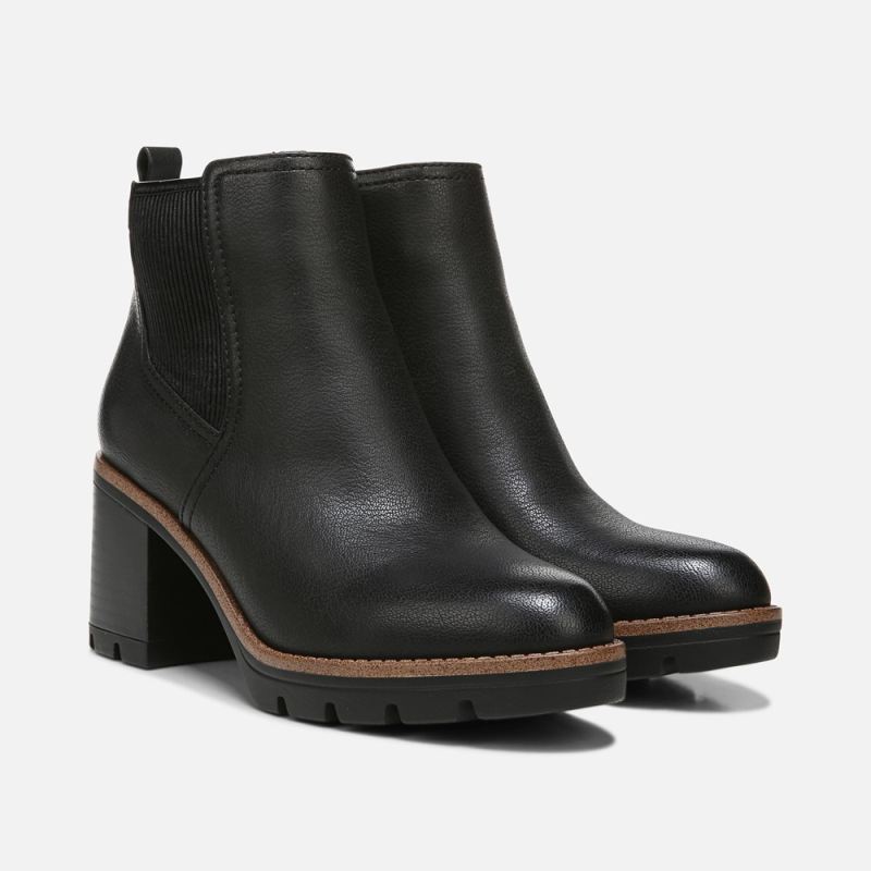 Naturalizer Women's Madalynn Gore Water Repellent Bootie - Black Smooth Synthetic