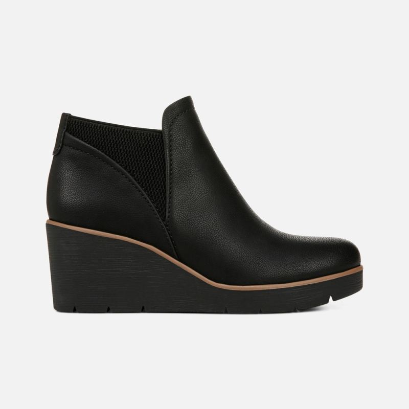 Naturalizer Women's SOUL Affirm Weather Resistant Ankle Booties - Black Faux Leather
