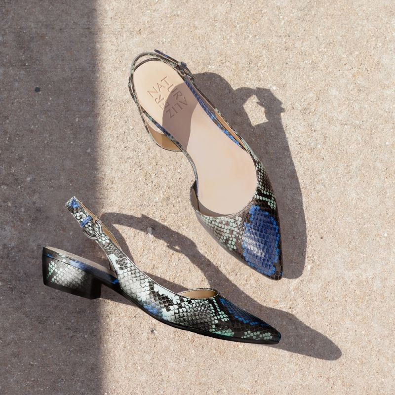 Naturalizer Women's Banks Pointed Toe Flat - Silver Leather