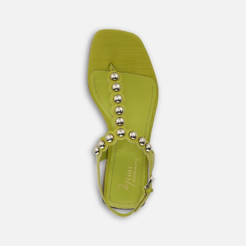 Naturalizer Women's 27 EDIT Nara Sandal - Chartreuse Green Leather