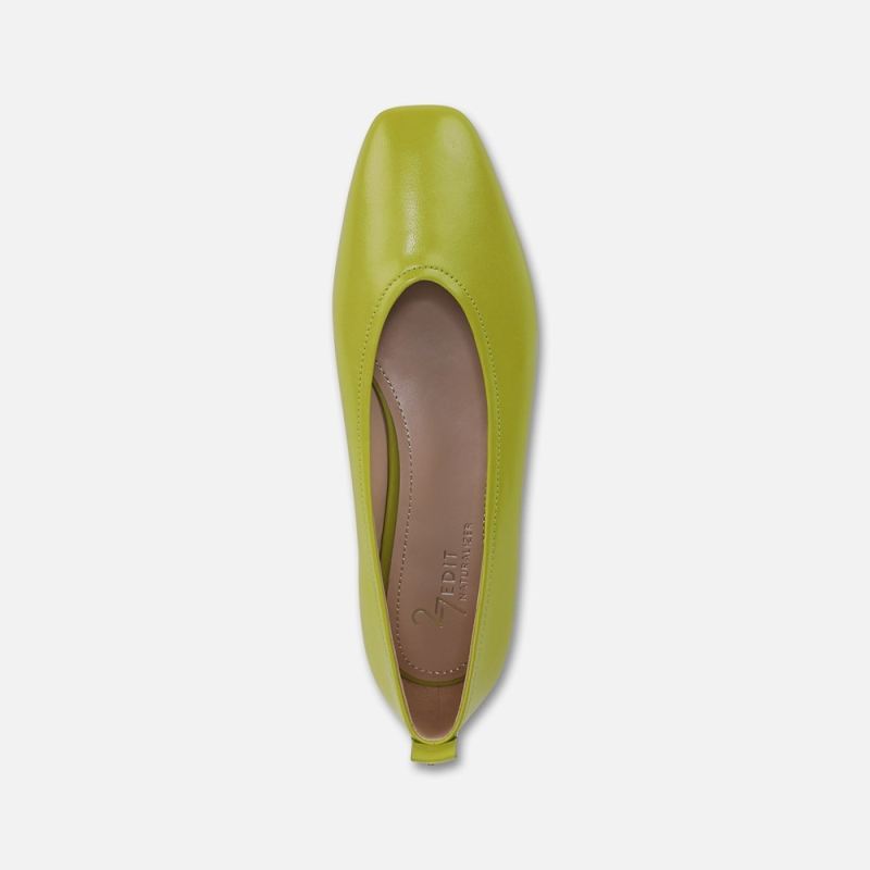 Naturalizer Women's 27 Edit Carla Flat - Chartreuse Green Leather