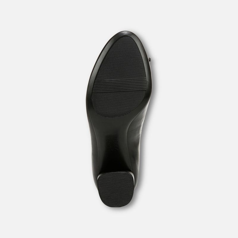 Naturalizer Women's Sienna Block Heel Pump - Black Leather
