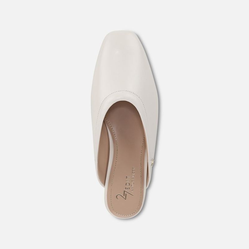 Naturalizer Women's 27 EDIT Carla Mule - Warm White Leather